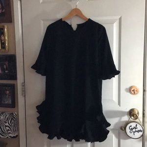 Gorgeous lined black ruffle dress in a size medium